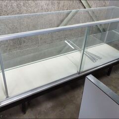 【￥11000-】②飾棚 収納 横型 ショーケース ガラスケース オフィス 店舗