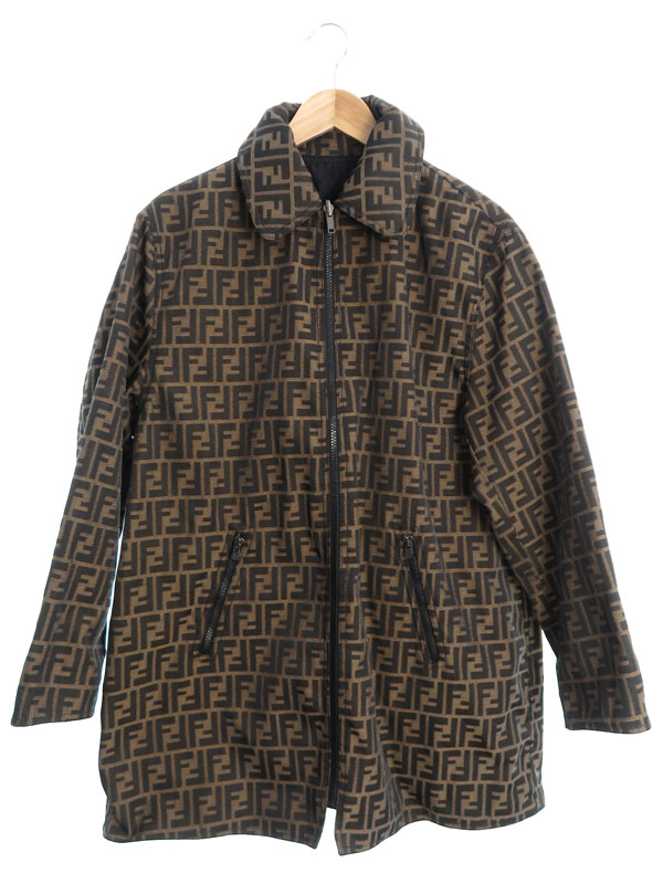 FENDI】フェンディ『ズッカ柄 FFロゴ リバーシブルジップコート 