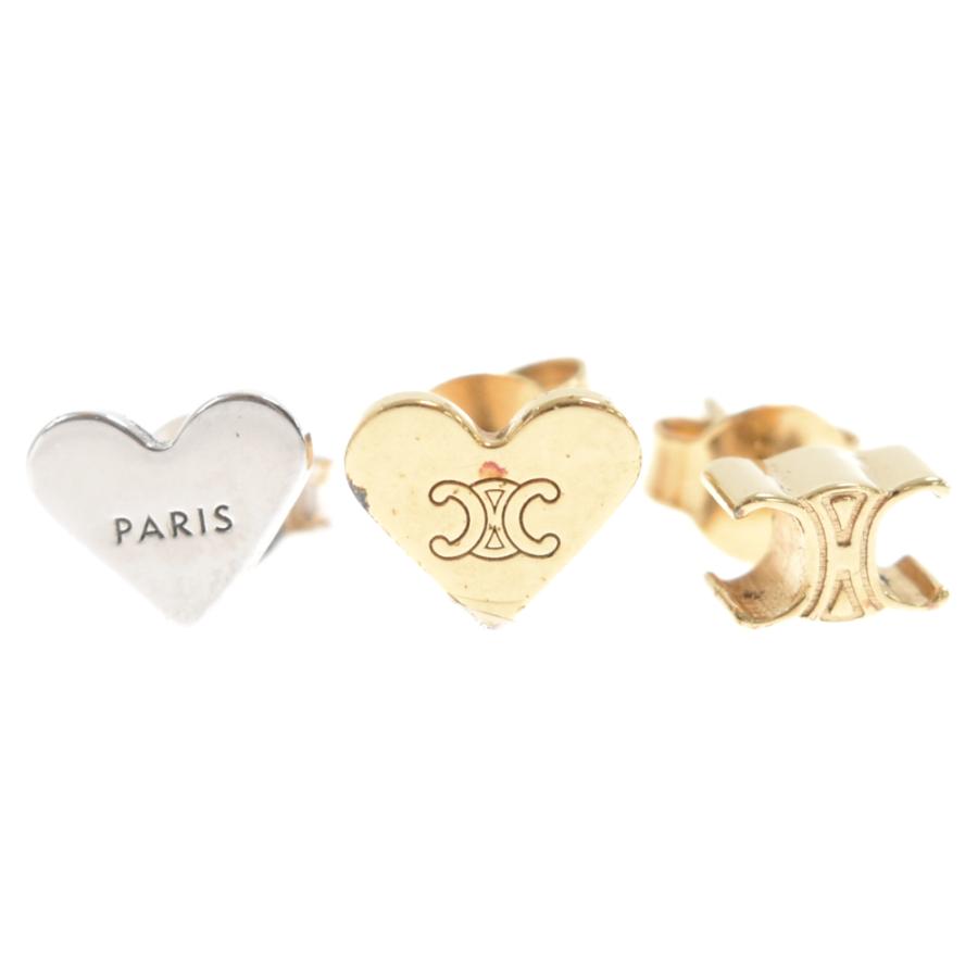 CELINE セリーヌ セパラブル ピアス トリオンフ ハート 3個セット 