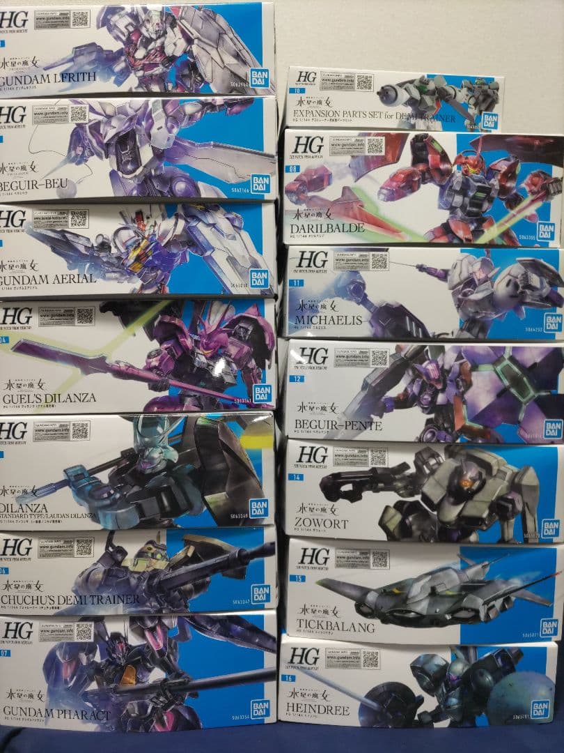【ガンプラ】機動戦士ガンダム 水星の魔女 HG プラモデル13体 + オプション