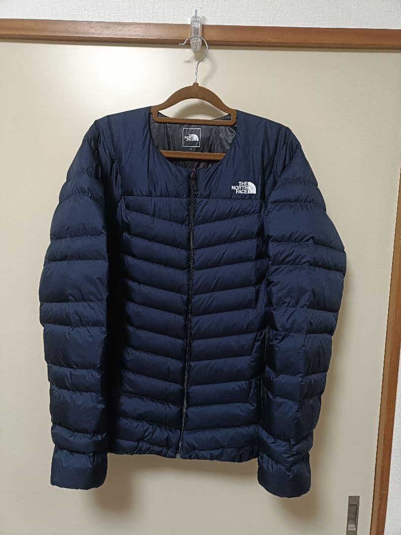 【使用３回・超美品】ザノースフェイス サンダーラウンドネックジャケット L 紺