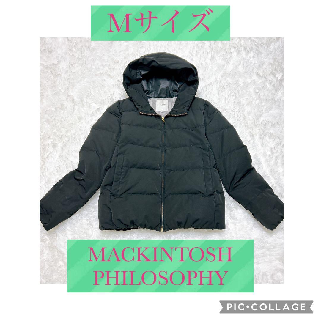 マッキントッシュフィロソフィー ダウンジャケット 黒 M ストライプ 433