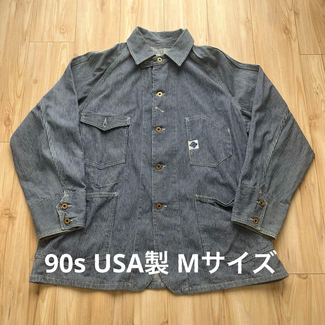90s ポストオーバーオールズ ジャケット ピンヒッコリー