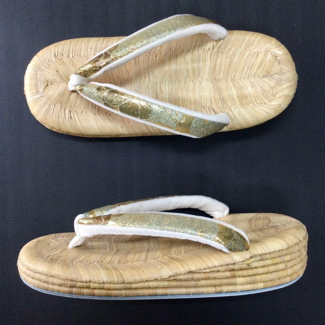 特価高級草履畳表2の5 茶竹×砂子箔西陣織留袖訪問着